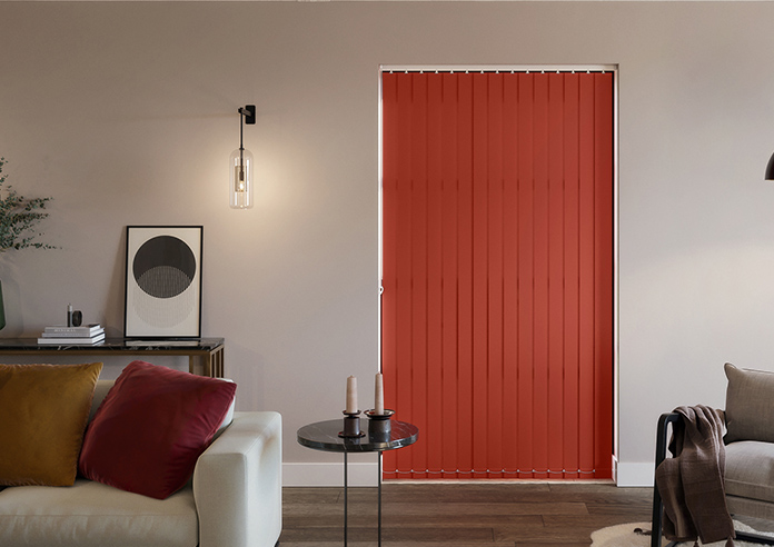 Trinity (Blackout), Poppy Red - Vertical Blind - Image 6